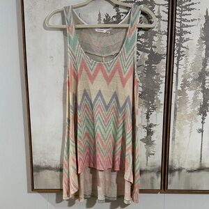 Pastel Chevron Tank Top
